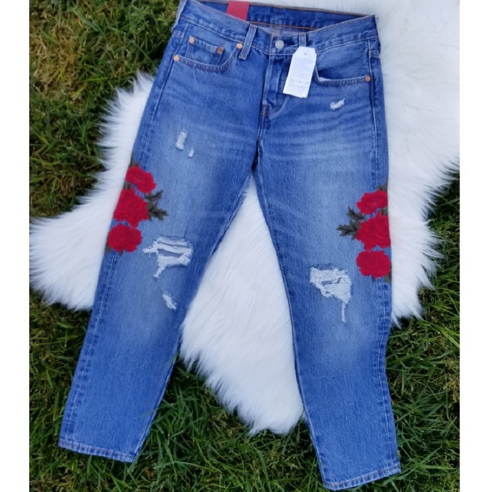 Levi's 501 Floral Jeans - Picture 6 of 8